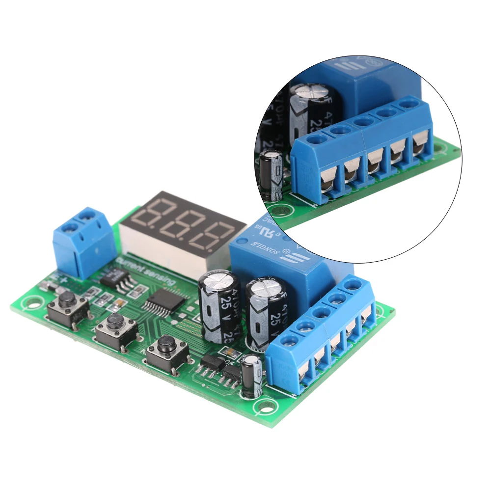 12 В 0-10A постоянного тока модуль обнаружения тока обнаружения задержки реле управления