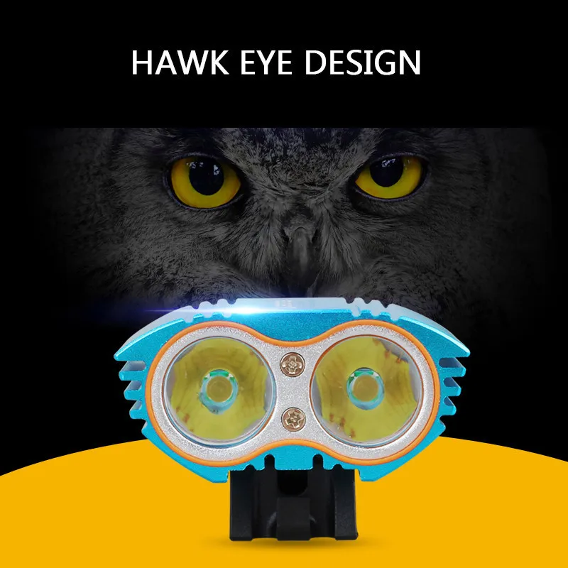 Lampu depan sepeda Eagle Eye LED 6000Lumen, lampu depan sepeda