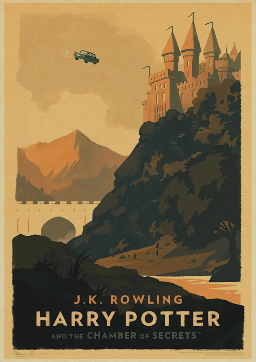 Buy Wall poster vintage poster Harry Potter Hogwarts