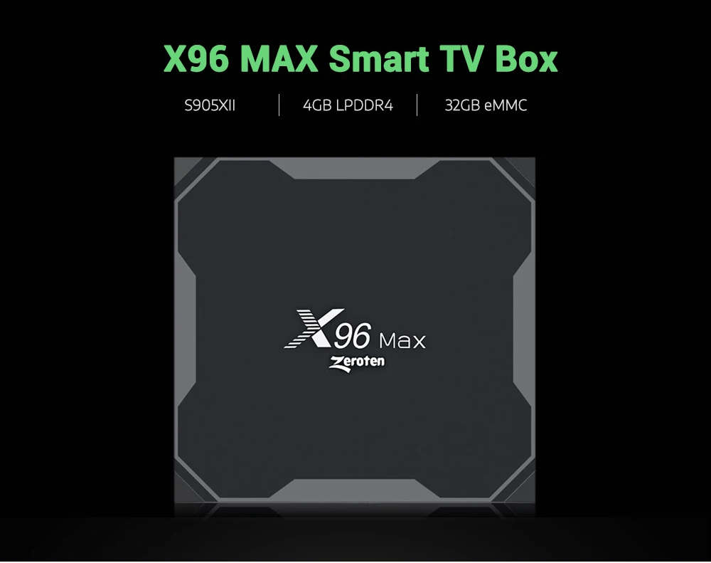 X96 MAX Смарт ТВ приставка Android 8,1 Amlogic S905X2 Четырехъядерный 4 ГБ 32 ГБ 64 Гб 2,4G и 5 ГГц Wifi BT4.0 1000M 4K телеприставка