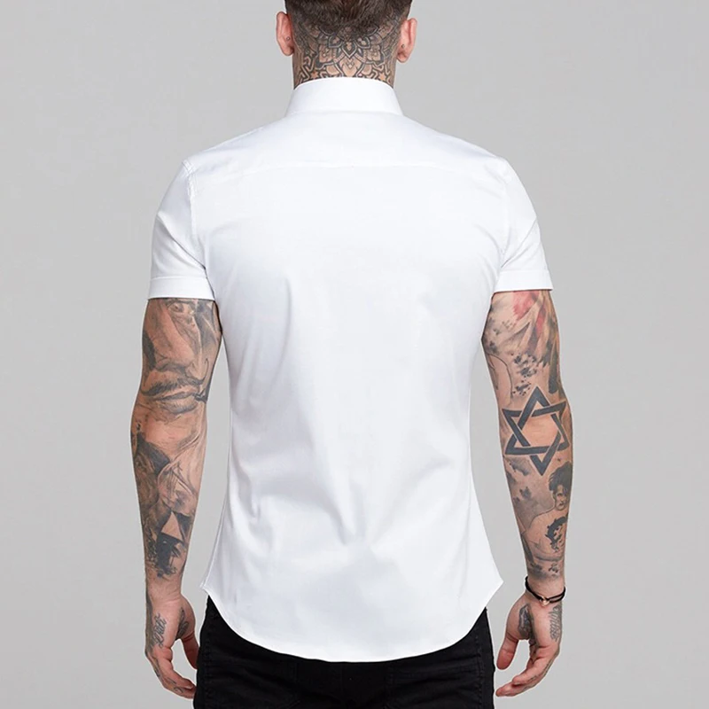 Стильные мужские рубашки зауженные официальные белые рубашки платье с ...