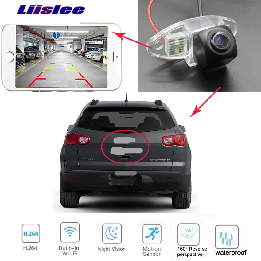 

LiisLee Car Rear View Reverse Back Up wireles Camera for Chevrolet Traverse Facelift 2013~2017 For BUICK Enclave 2008~2010