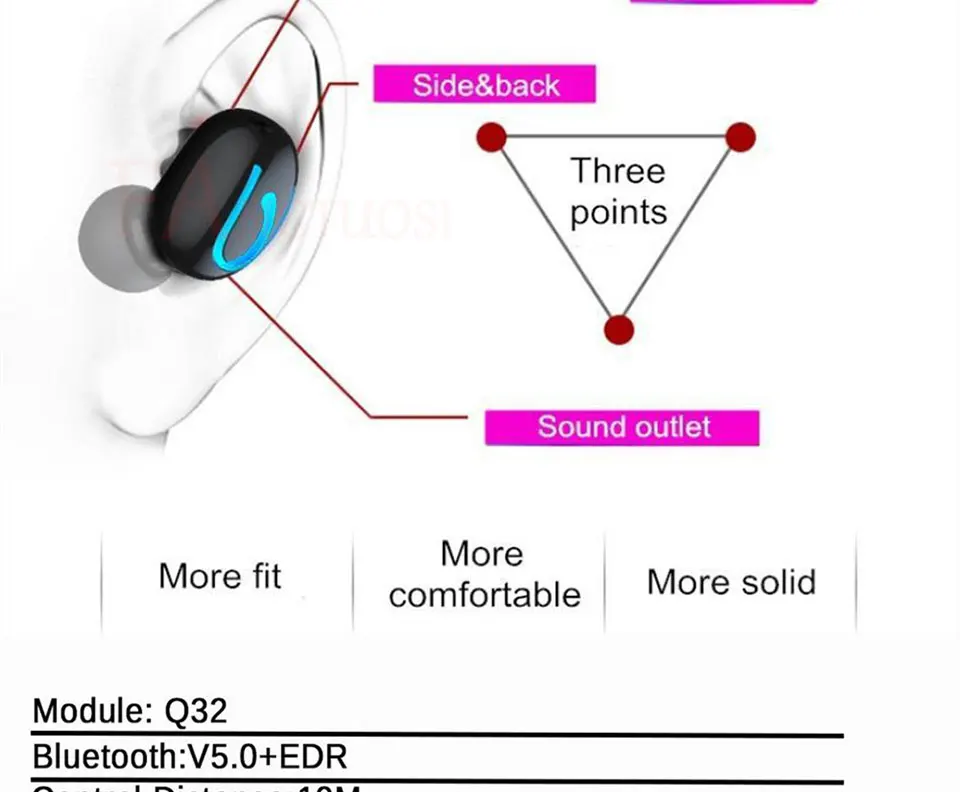 FANGTUOSI новые TWS 5,0 Bluetooth наушники стерео Беспроводная гарнитура Handsfree спортивные наушники с микрофоном и зарядным устройством