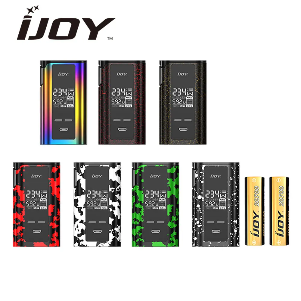 

Original New 234W IJOY Captain PD270 TC BOX MOD with 0.96-inch OLED Huge Display & 234W Max Output & Dual 20700 Battery Box Mod