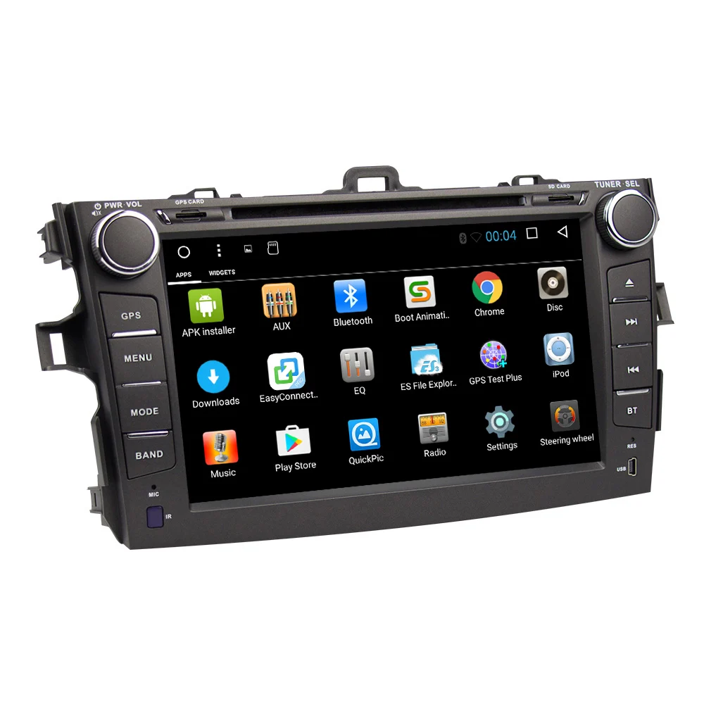 Top Octa core 2 din Android 8.1 car dvd radio player stereo gps for Toyota Corolla 2007 2008 2009 2010 2011 2G RAM capacitive screen 4