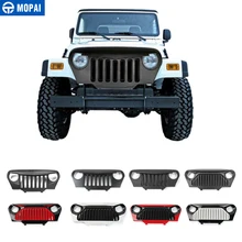 MOPAI автомобильные гоночные решетки для Jeep Wrangler TJ 1997-2006 ABS сетчатая Решетка Вставка сетчатая Крышка для Jeep TJ Wrangler аксессуары