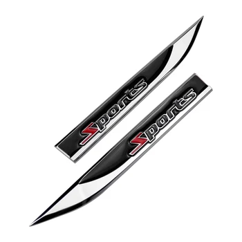 

1 Pair Metal Wing Badge Decal Car Fender Side Sticker Sport Logo For BMW Audi Nissan Ford Toyota Opel 4WD Sport Turbo Sports JDM