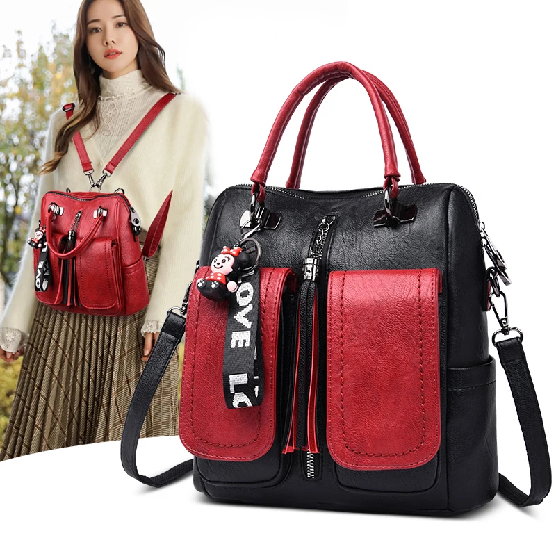 

New Leather Women Backpack School Bags for Teenage Girls Mini Backpack Mochila Feminina Designer Women Luxury Backpack