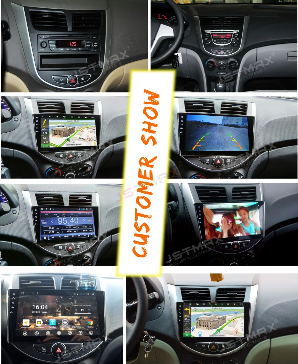 Sale JSTMAX 8" Android 8.0 car dvd for Hyundai Solaris accent Verna i25 with gps navi Octa Core 4GB+32GB Auto Stereo DAB+( NO dvd) 2
