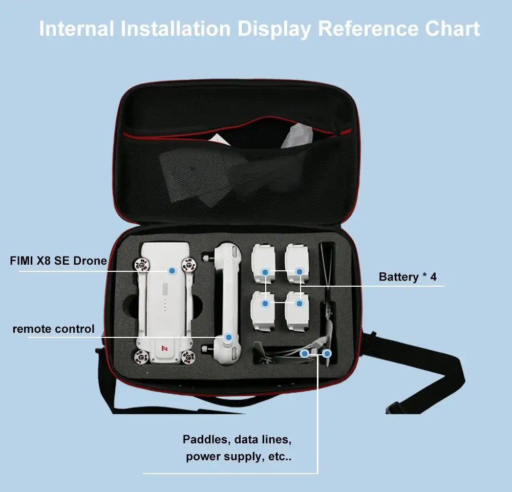 RCtown FIMI X8 SE Радиоуправляемый квадрокоптер водонепроницаемая сумка для переноски сумка для хранения Защитная посылка аксессуары коробка для хранения