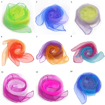 

hot sale gradient color small scarf Dance performance kindergarten special color gift scarf small square scarf for girls