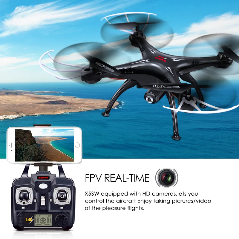 SYMA X5SW Радиоуправляемый Дрон с Wi Fi Камера в реальном времени передачи FPV Quadcopter (X5C