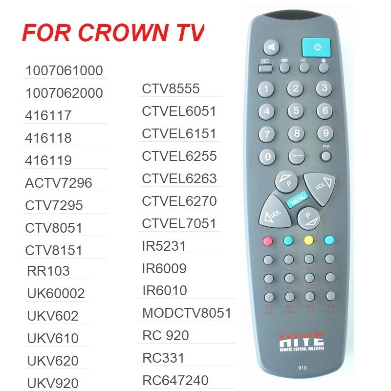 RC910รีโมทคอนโทรลสำหรับCROWN TV,เปลี่ยนController.รีโมทคอนโทรล AliExpress