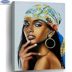 Diy африканская Женская алмазная живопись фотографии на заказ полный квадратный 3D картина Стразы Алмазная вышивка свадебный подарок на