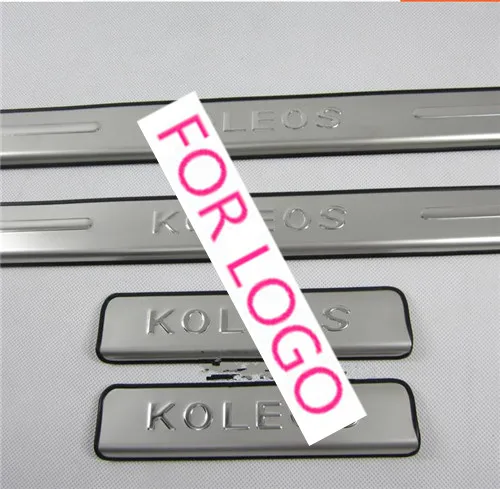 

High quality Stainless steel Scuff Plate Door Sill Car styling for 2009 - 2017 Renault Koleos