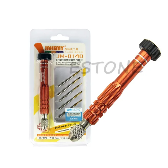 Best Offers OOTDTY 6 In 1 Aluminum-alloy Torx Pentalobe 5 Point Screwdriver For Mobiles,Computers,Watches and Other Components