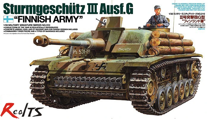 RealTS модель Tamiya 35310 Sturmeschutz III Ausf. G финская армия