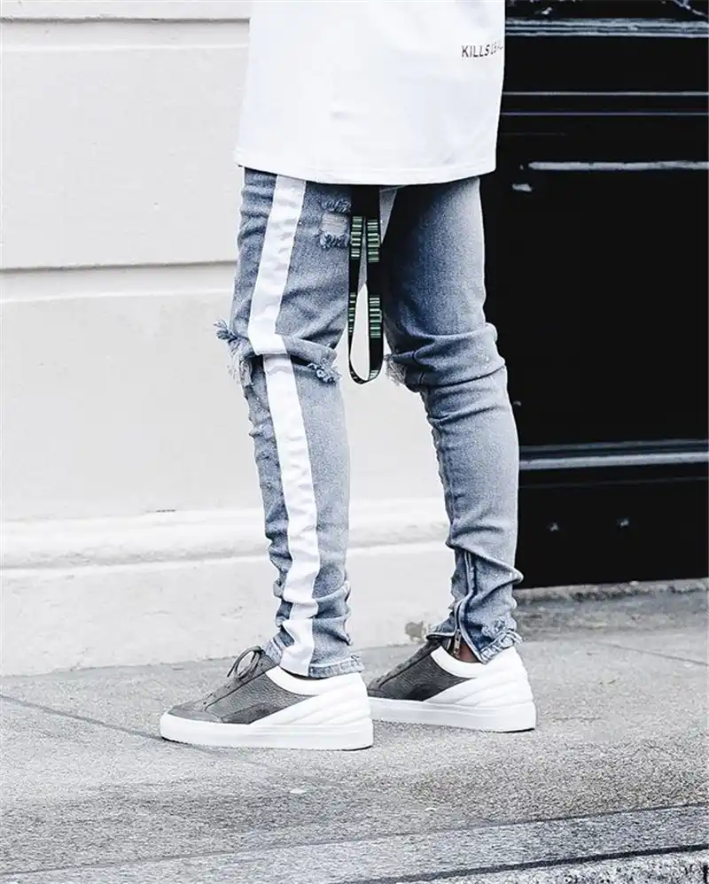 jeans with strings on the side
