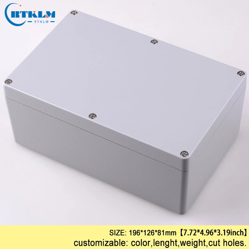 

Aluminum waterproof enclosure electric meter box DIY switch box distribution amplifier housing Metal waterproof box 196*126*81mm