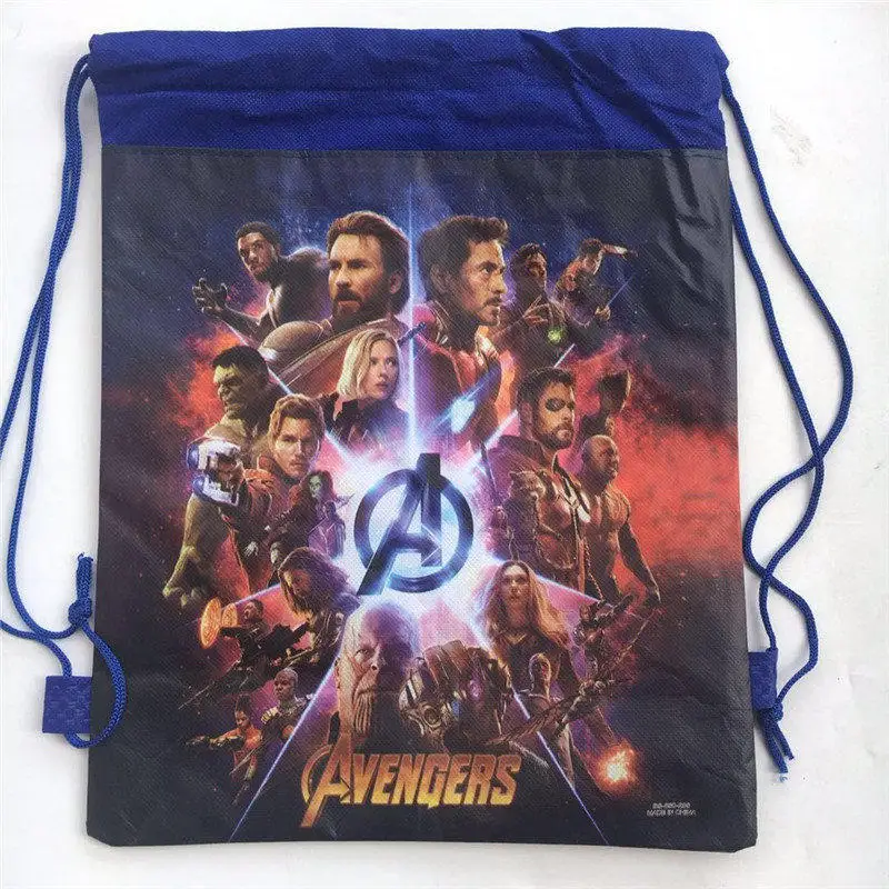 Kids Favor Avengers Theme Decorations Birthday Baby Shower Tableware Paper Cup Plate Mask Napkin Cap Candy Box Gift Bag Supply - Цвет: Bags-4-1pcs