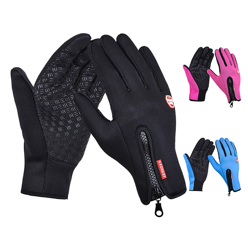 Зимние проводящие перчатки, ветрозащитные водонепроницаемые термальные уличные лыжные перчатки для отдыха, кемпинга, тепловые велосипедные перчатки, уличные теплые перчатки