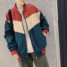 2018 Spring Newest Men’s Korean Style Fashion Coats Corduroy Fabric Outerwear Clothes Loose Casual Bomber Male Jackets M-2XL