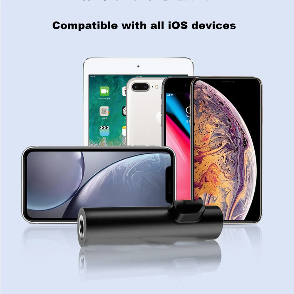 3 5 мм разъем адаптер для Iphone X XR XS Зарядка музыка 2 в 1 аудио сплиттер 7 7plus 8