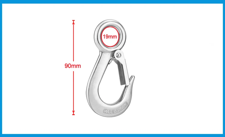 BSET MATEL 0,2 T 304 из нержавеющей стали, Круглый подъемный крюк для глаз, карабин для груза, карабин для крана, морской такелаж, оборудование, аксессуары