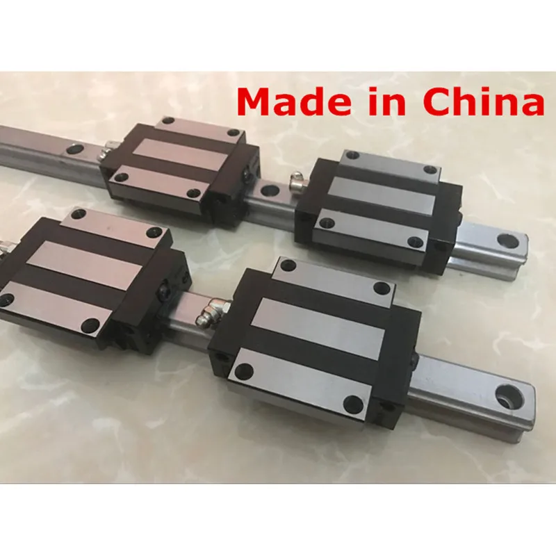 

30MM 2pcs linear rail HGR30 200 250 300 350 400 mm cnc parts and 4pcs HGW30CA linear guide rails block HGW30CC