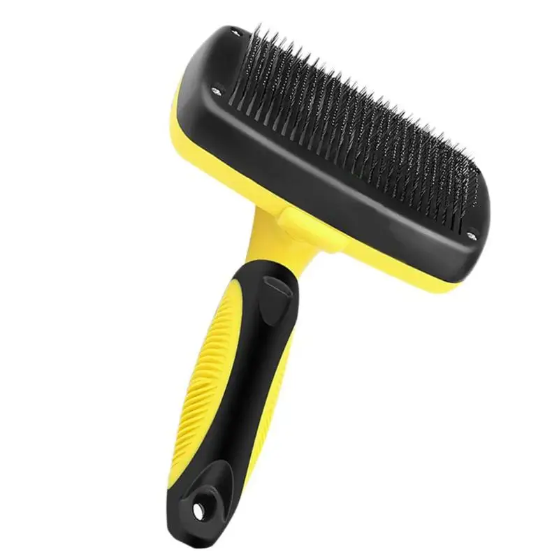 

Hair Removal Comb for Dogs Cat Detangler Fur Trimming Dematting Deshedding Brush Grooming Tool Self Cleaning Slicker Brush