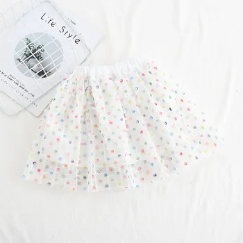 

Summer Colorful Polka Dot Baby Girls Tutu Skirt Fluffy Children Ballet Skirts Princess Party Dance Tulle Miniskirt Petticoat