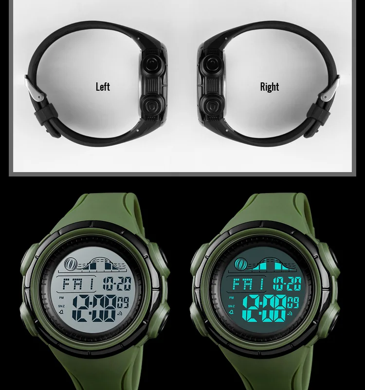 SKMEI Топ Повседневное спортивные часы Для мужчин открытый Водонепроницаемый цифровой Военные часы модные светодиодный электроники