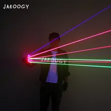 2019 New arrived RGB Laser Gloves With 7pcs Laser 2pcs Green +3PCS Red +2PCS Violet Blue Stage Gloves for DJ Club Party Show