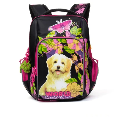 

Russia Style School Bags for Girls Cartoon Dogs Pattern Children's School Backpacks Waterproof Breathable Orthopedic Backpacks