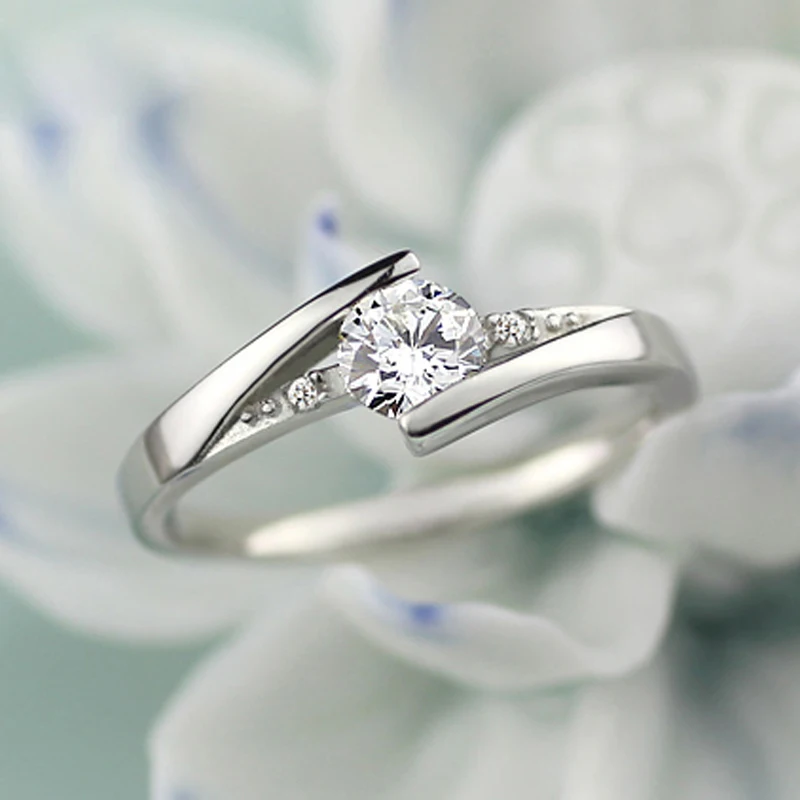 Fashion Silver Ring White Cubic Zirconia Lady Wedding Accessories Ring For Women Birthday Gift For Her (JewelOra RI101250)
