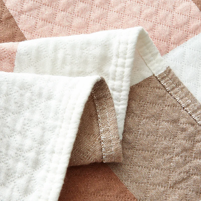 Моющееся Хлопковое полотенце одеяло тонкие летние одеяла покрывало одеяла на диван/кровать/Самолет кондиционер плед одеяло ворс кобертор