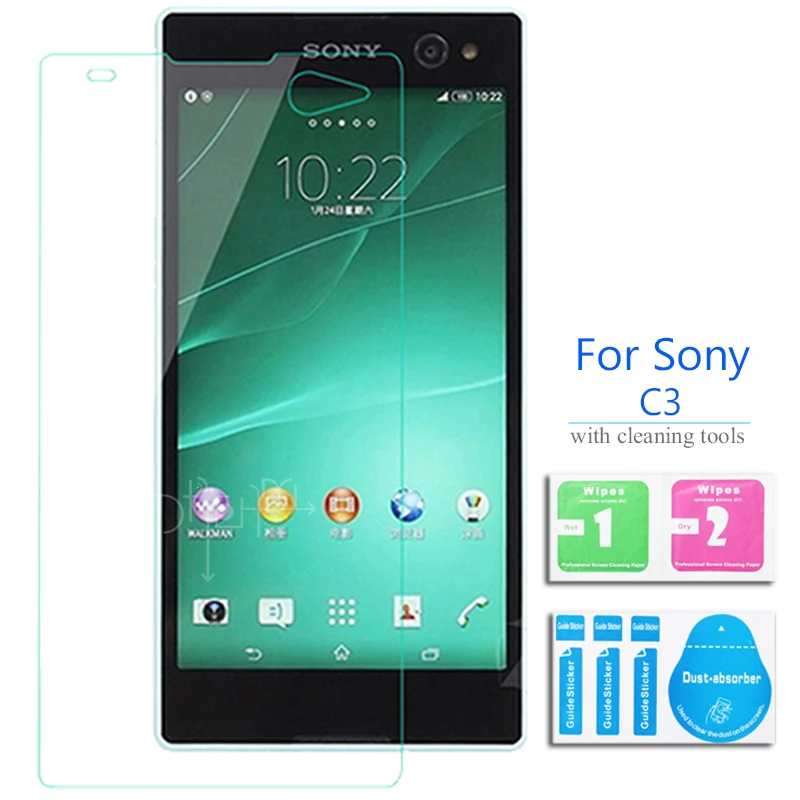 2 шт. стекло для Sony Xperia C3 Dual D2502 закаленное Защита экрана 0 26 мм 5 9h защитная пленка