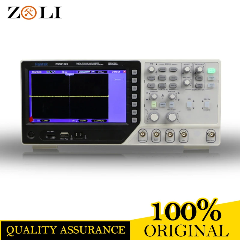 

dhl Free shipping Hantek DSO4102S 25MHz Arbitrary waveform generator 1GSa/s Sample Rate DSO-4102S Hantek in stock