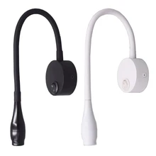 3 Вт COB светодиодный настенный светильник, светильник с гусиным горлом, светильник, изображение, прожектор, кнопка вкл/выкл, для отеля