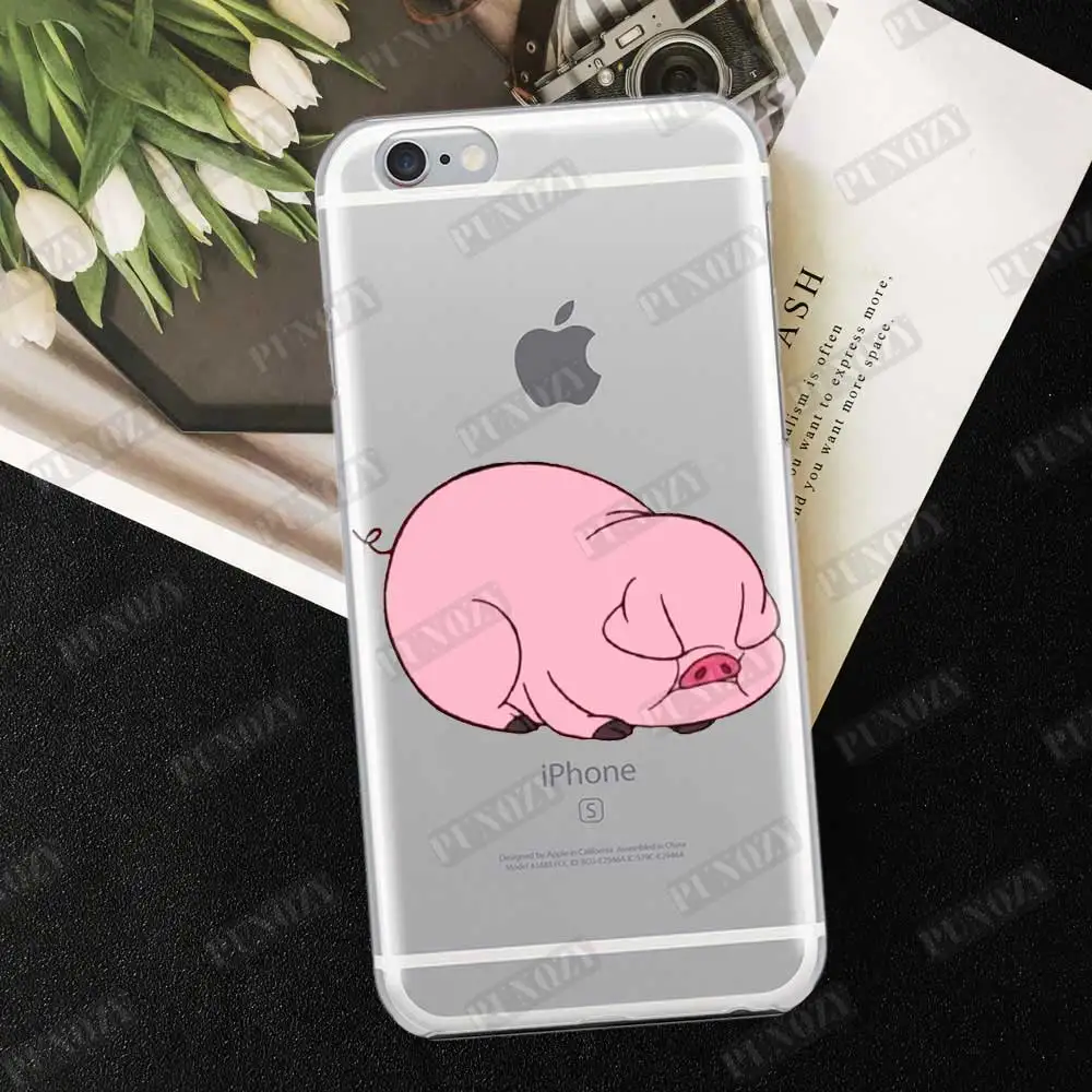 Милый чехол для телефона с рисунком из мультфильма Гравити Фолз Waddles the Pig Для iphone 11 pro X XR XS MAX 6 6S 8 7 Plus 5 5S SE 4 4S силиконовый чехол из ТПУ - Цвет: TPU  A443