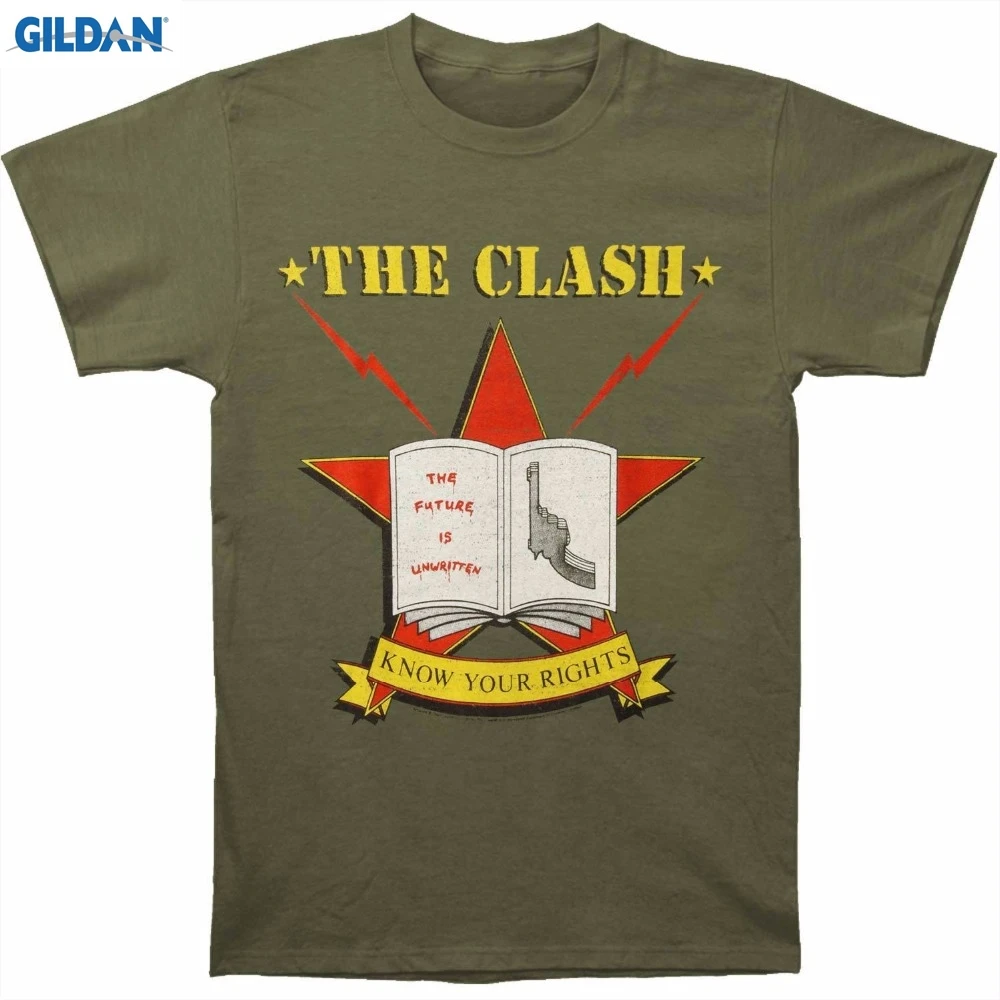 

Best Tee Shirts Short Sleeve Short Clash Men's Know Your Rights Mens Soft T Slim Fit T-shirt Military Crew Neck Mens T Shirts