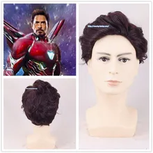 Железный человек Tony Stark парик Робер Дауни Jr. волнистый короткий парик Железный человек ролевая игра парик