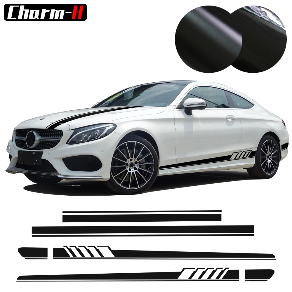AMG C63 Edition 1 Side Stripe Hood Roof Decal Stickers for Mercedes Benz W205