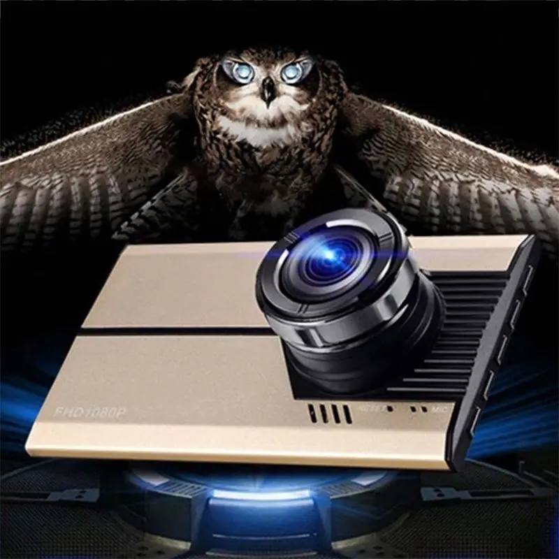 2017 Ultra-thin 3 Inch  Car DVR Camera Night Vision 500w Pixels Cycle Recording Camcorder  LCD 1080P