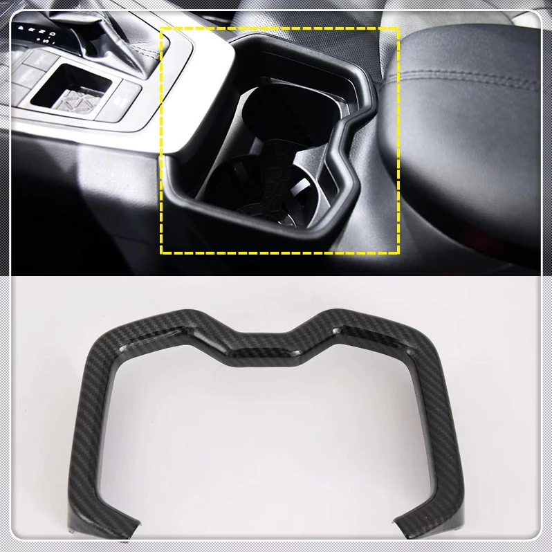 

For Toyota RAV4 2019 2020 Car Styling Interior Front Water Cup Holder Cover Trim ABS Plastic Auto Accessories