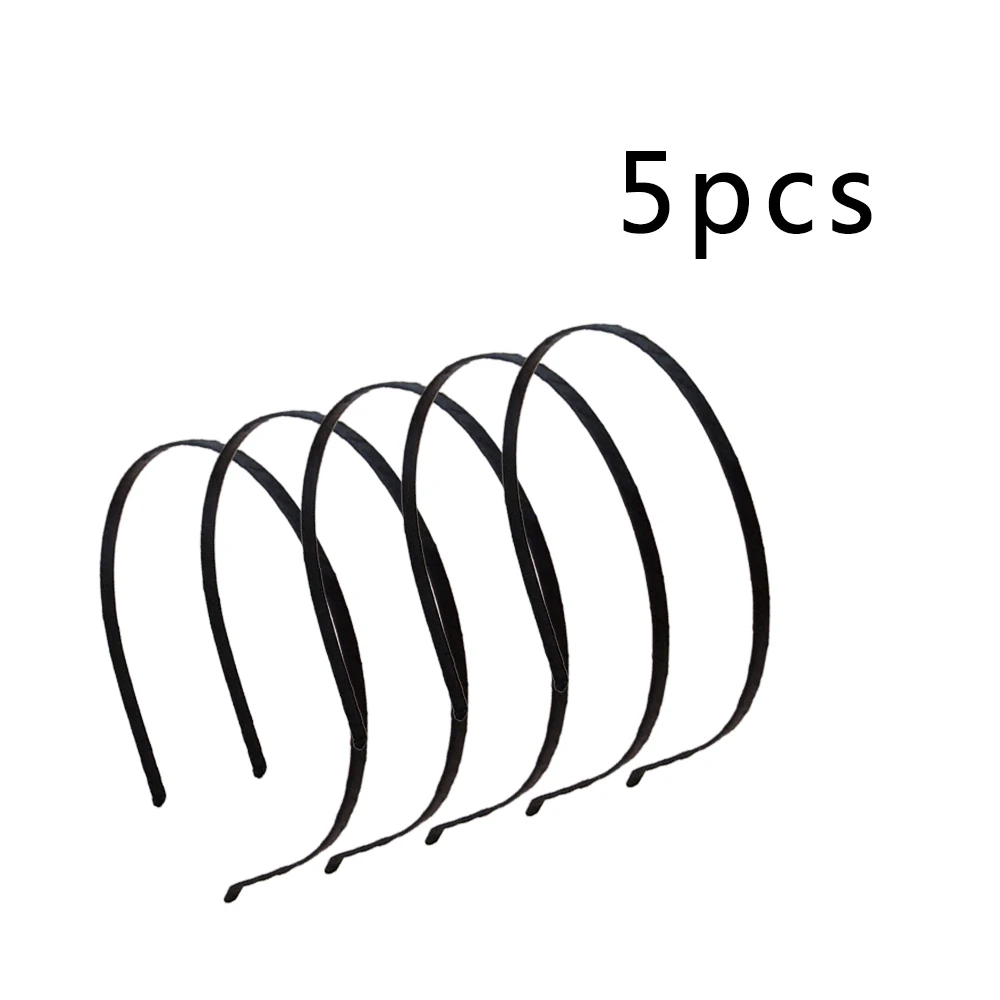 

5pcs/pack Black Plain Metal Headband 3mm Hair Band For Hair Accessories DIY Craft