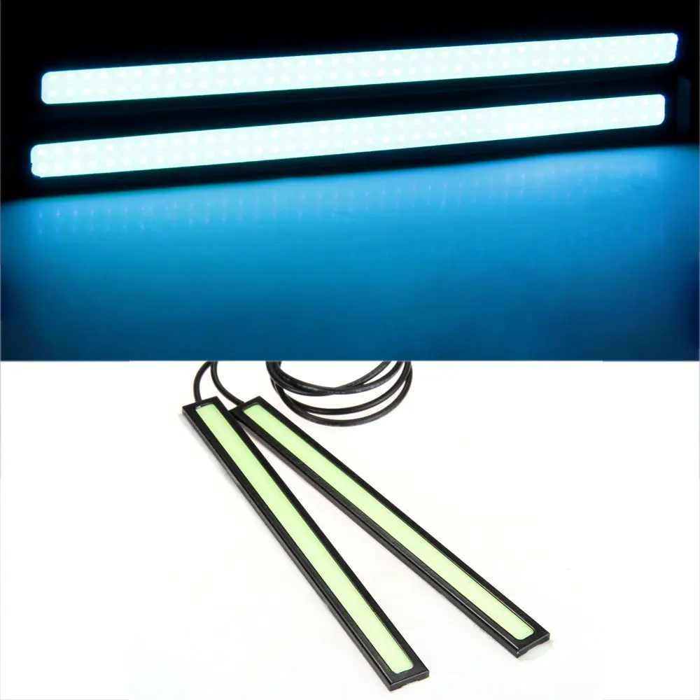 

CARCHET 2x6W COB LED light bulbs lamp for car Cool White Car Daytime Running Light 17CM DC 12V Car Driving Light DRL Brand new
