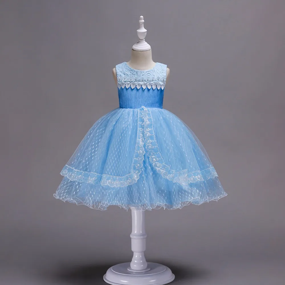 

Girls Ball Gown clothing Embroidery children costume children lace wedding dress