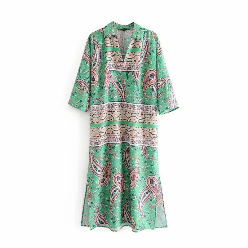 

Popular new AAZZ48-9325 European and American Fashion Wind Printed Dresses