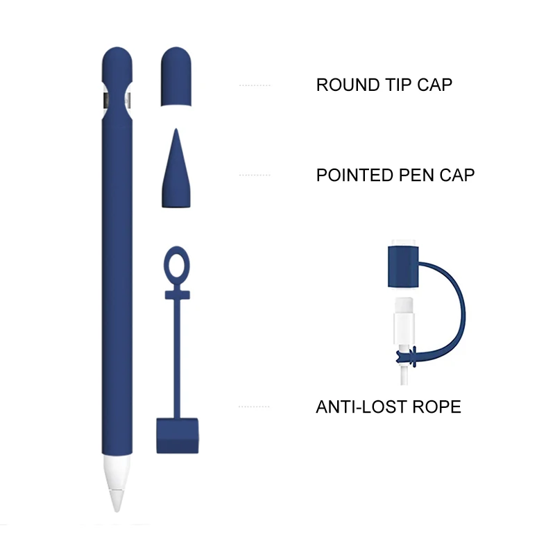 1 шт., мягкий силиконовый чехол для Apple Pencil, защитный чехол для iPad, планшета, стилус, защитный чехол